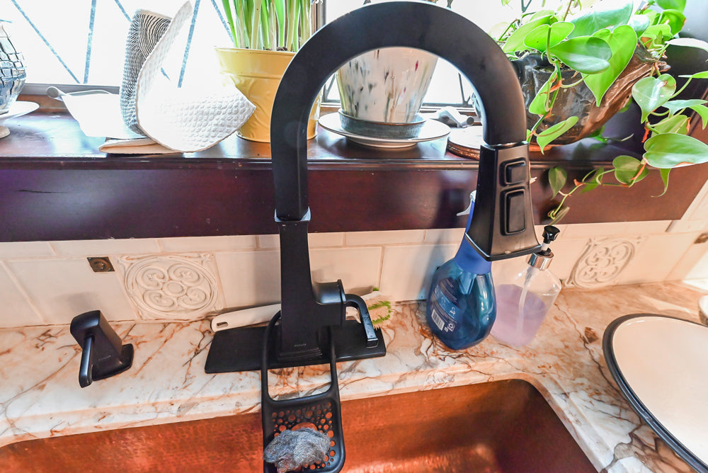 Traditional Creamy Brown Kitchen with Island, Marble Countertops and Appliances