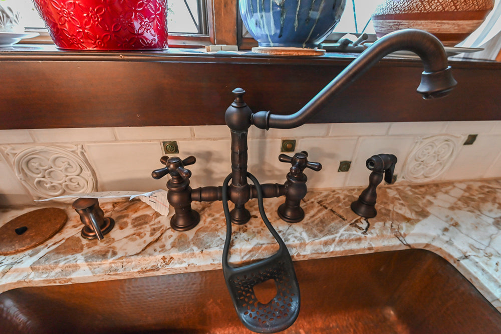 Traditional Creamy Brown Kitchen with Island, Marble Countertops and Appliances