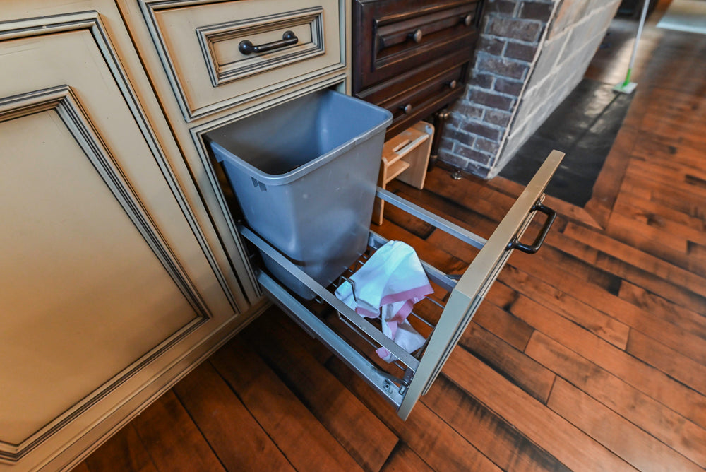 Traditional Creamy Brown Kitchen with Island, Marble Countertops and Appliances