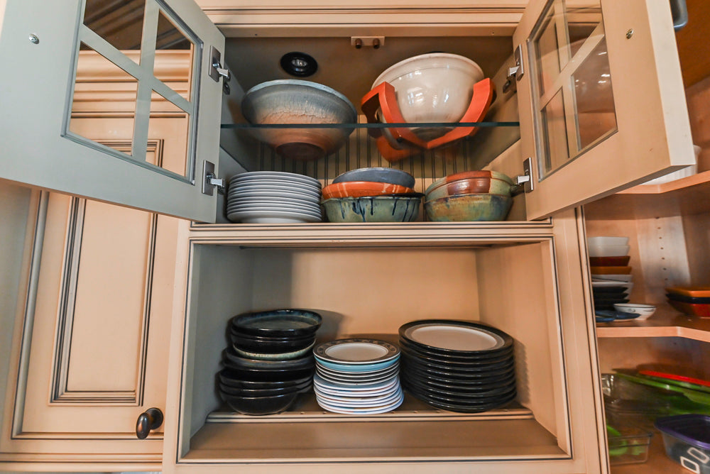 Traditional Creamy Brown Kitchen with Island, Marble Countertops and Appliances