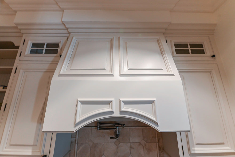 Quakermaid Traditional White Kitchen with Marble Countertops and Luxe Appliances