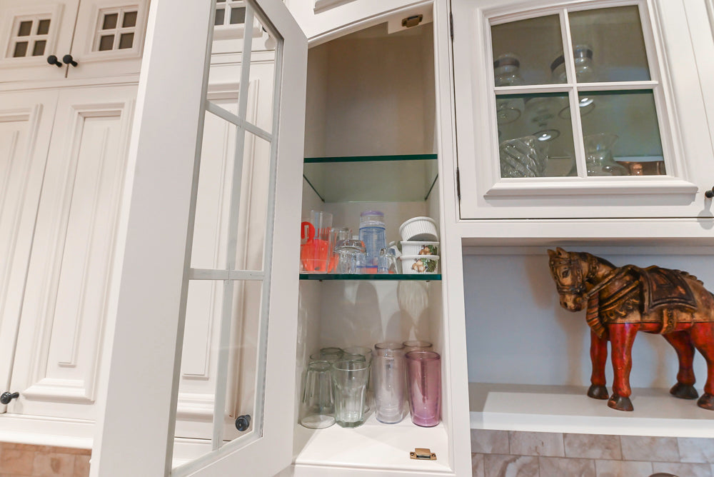 Quakermaid Traditional White Kitchen with Marble Countertops and Luxe Appliances
