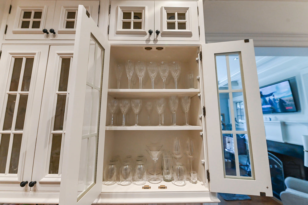 Quakermaid Traditional White Kitchen with Marble Countertops and Luxe Appliances