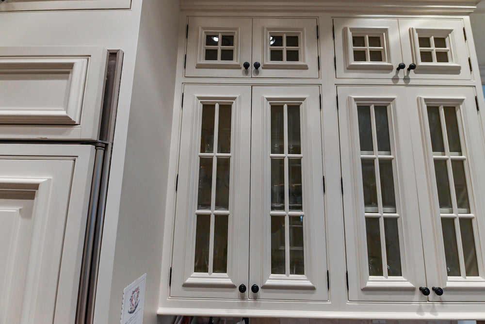 Quakermaid Traditional White Kitchen with Marble Countertops and Luxe Appliances