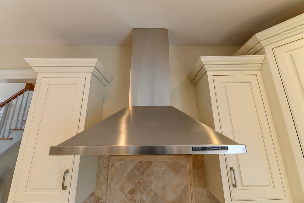 Traditional Light Cream Kitchen with Island, Granite Countertops and Appliances