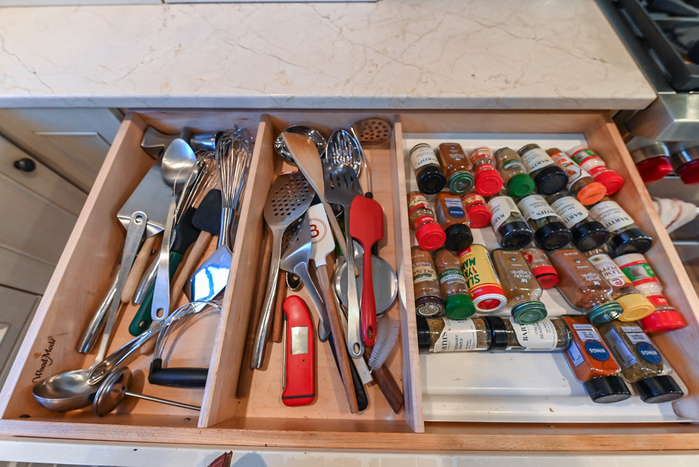 Wood-Mode Traditional Light Cream Kitchen with Marble Countertops and Wolf Range