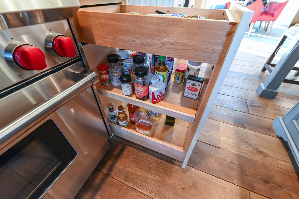 Wood-Mode Traditional Light Cream Kitchen with Marble Countertops and Wolf Range