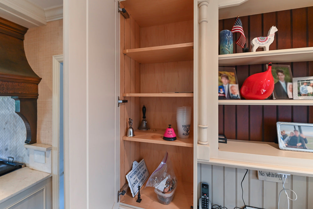 Wood-Mode Traditional Light Cream Kitchen with Marble Countertops and Wolf Range