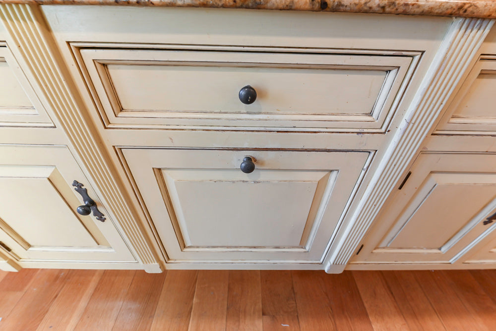 Christopher Peacock Traditional Cream Kitchen with Double Island, Granite Countertops & Appliances