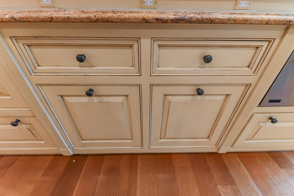 Christopher Peacock Traditional Cream Kitchen with Double Island, Granite Countertops & Appliances