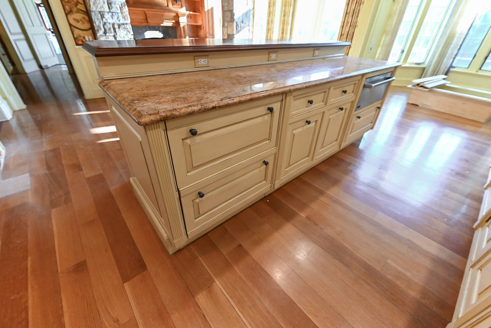 Christopher Peacock Traditional Cream Kitchen with Double Island, Granite Countertops & Appliances