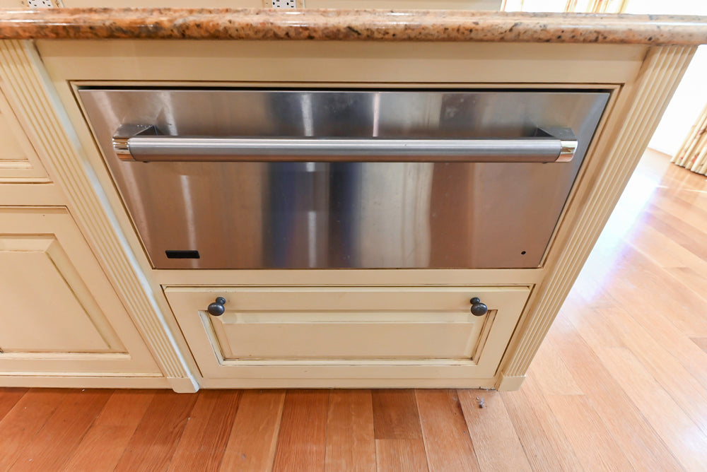 Christopher Peacock Traditional Cream Kitchen with Double Island, Granite Countertops & Appliances