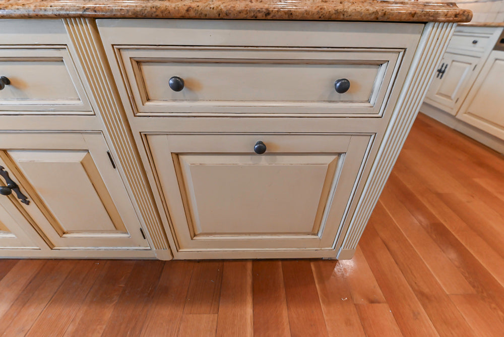 Christopher Peacock Traditional Cream Kitchen with Double Island, Granite Countertops & Appliances