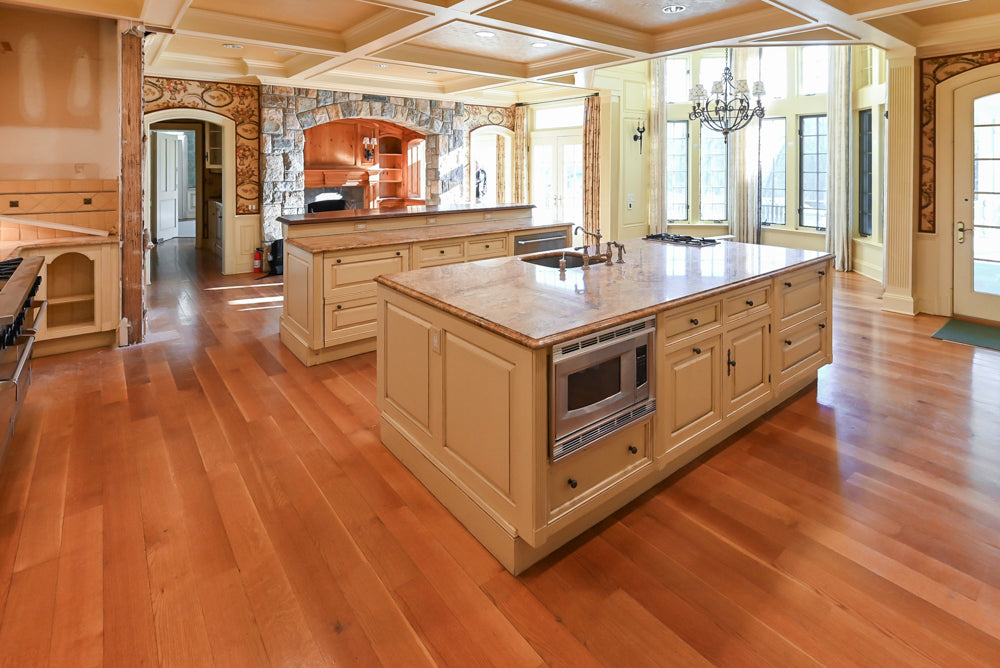 Christopher Peacock Traditional Cream Kitchen with Double Island, Granite Countertops & Appliances