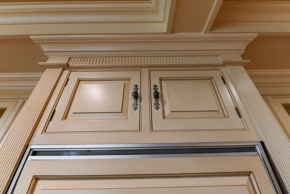 Christopher Peacock Traditional Cream Kitchen with Double Island, Granite Countertops & Appliances