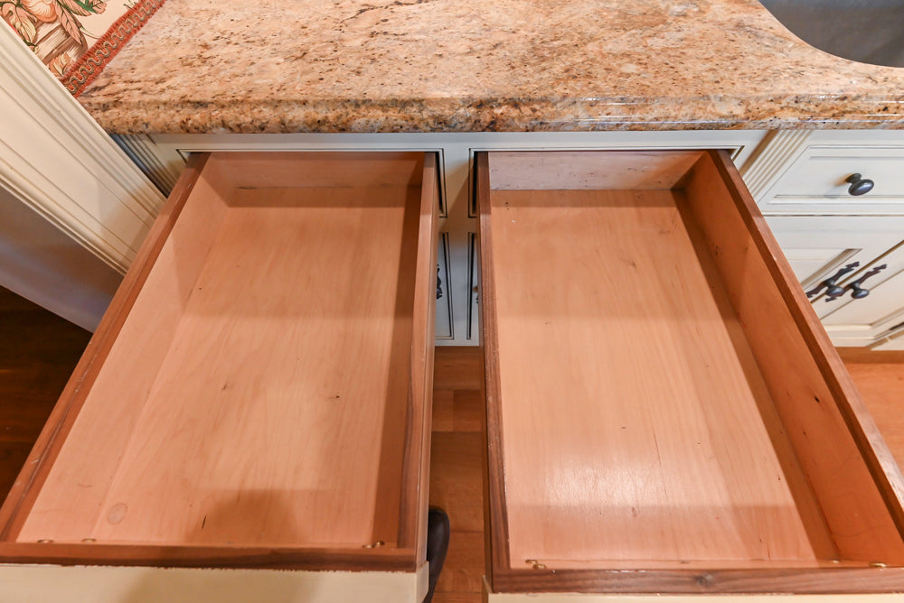 Christopher Peacock Traditional Cream Kitchen with Double Island, Granite Countertops & Appliances