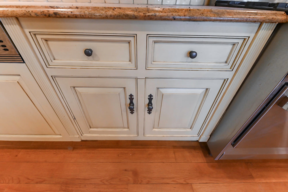 Christopher Peacock Traditional Cream Kitchen with Double Island, Granite Countertops & Appliances