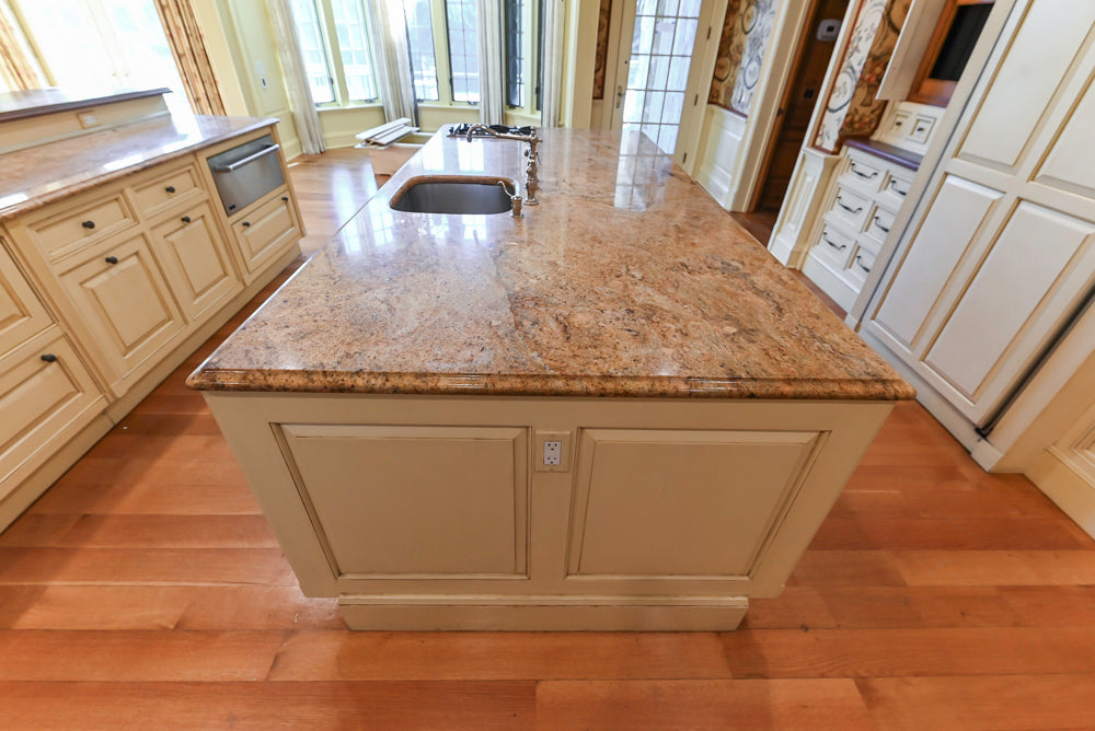 Christopher Peacock Traditional Cream Kitchen with Double Island, Granite Countertops & Appliances