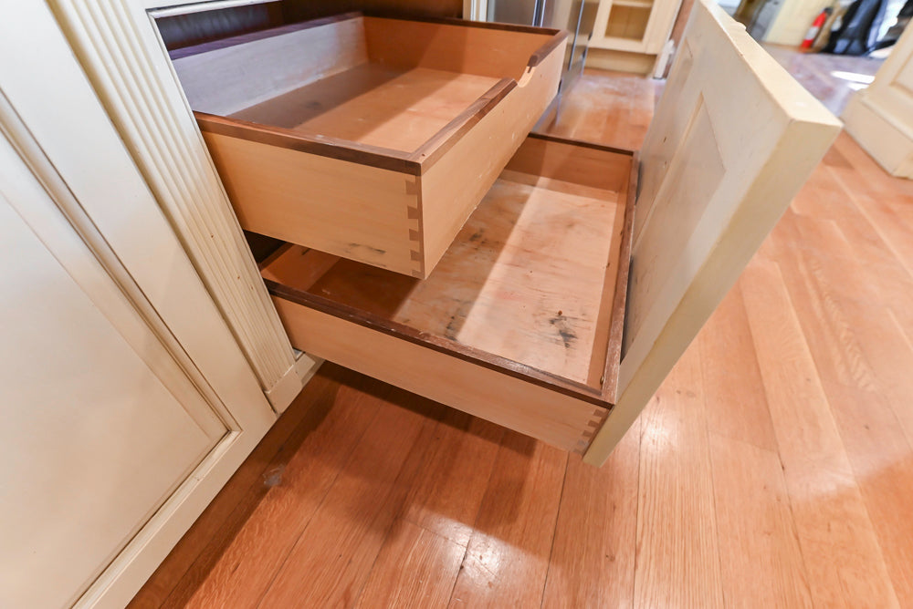 Christopher Peacock Traditional Cream Kitchen with Double Island, Granite Countertops & Appliances