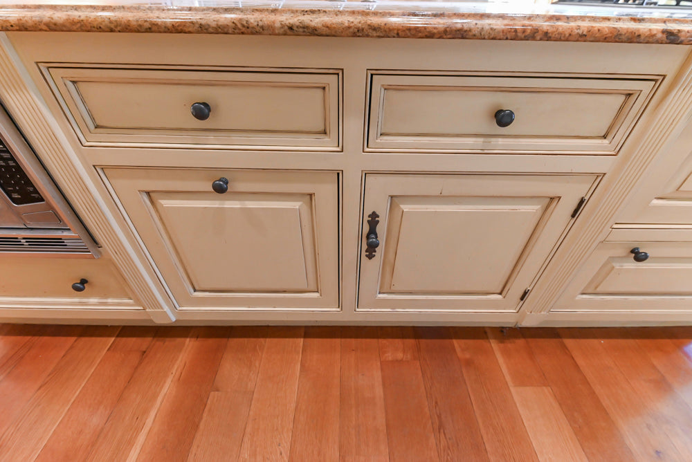 Christopher Peacock Traditional Cream Kitchen with Double Island, Granite Countertops & Appliances