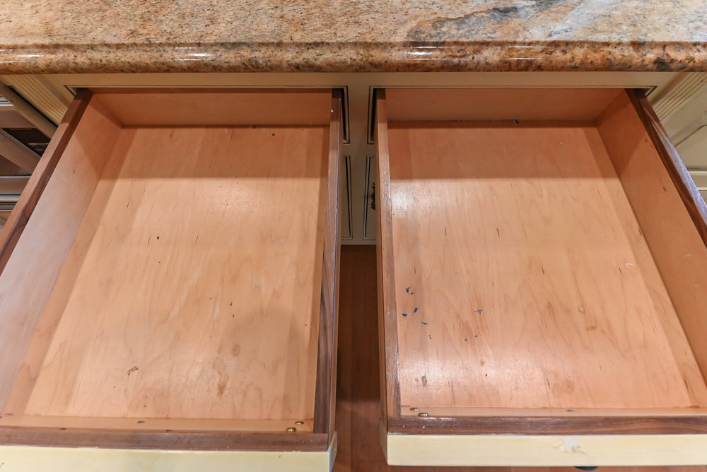 Christopher Peacock Traditional Cream Kitchen with Double Island, Granite Countertops & Appliances