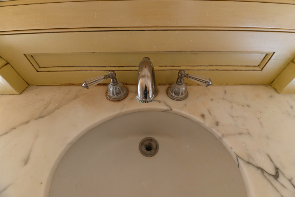 Christopher Peacock Light Yellow Traditional Single Bathroom Vanity Suite with Linen Armoire