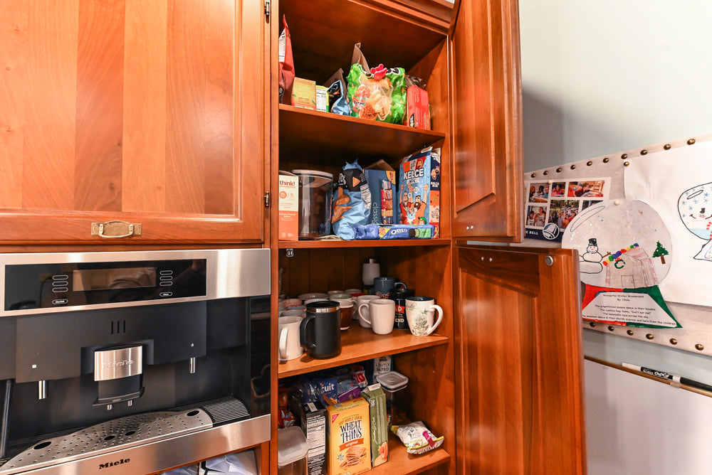 Custom Transitional Wooden Kitchen with Island, Stone Countertops and Miele Appliances