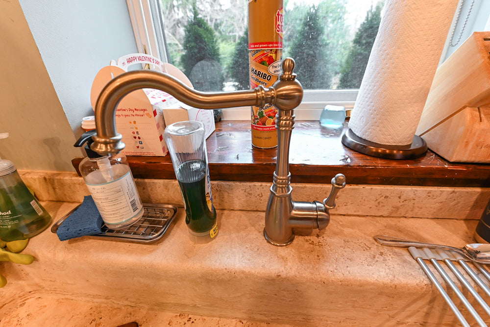 Custom Transitional Wooden Kitchen with Island, Stone Countertops and Miele Appliances