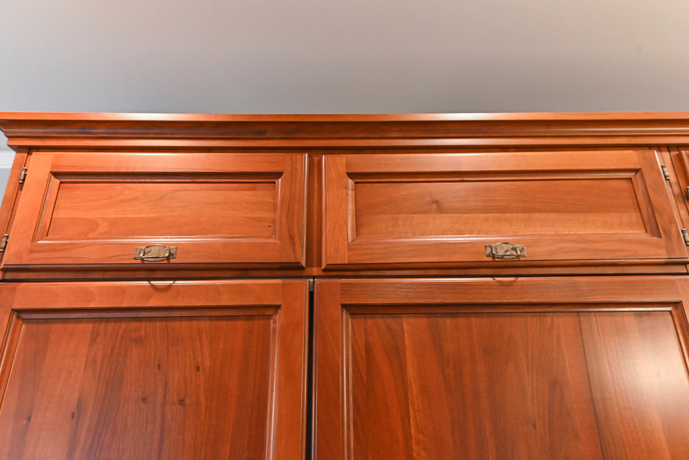 Custom Transitional Wooden Kitchen with Island, Stone Countertops and Miele Appliances