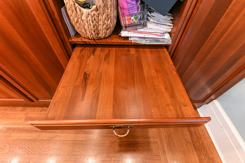 Custom Transitional Wooden Kitchen with Island, Stone Countertops and Miele Appliances