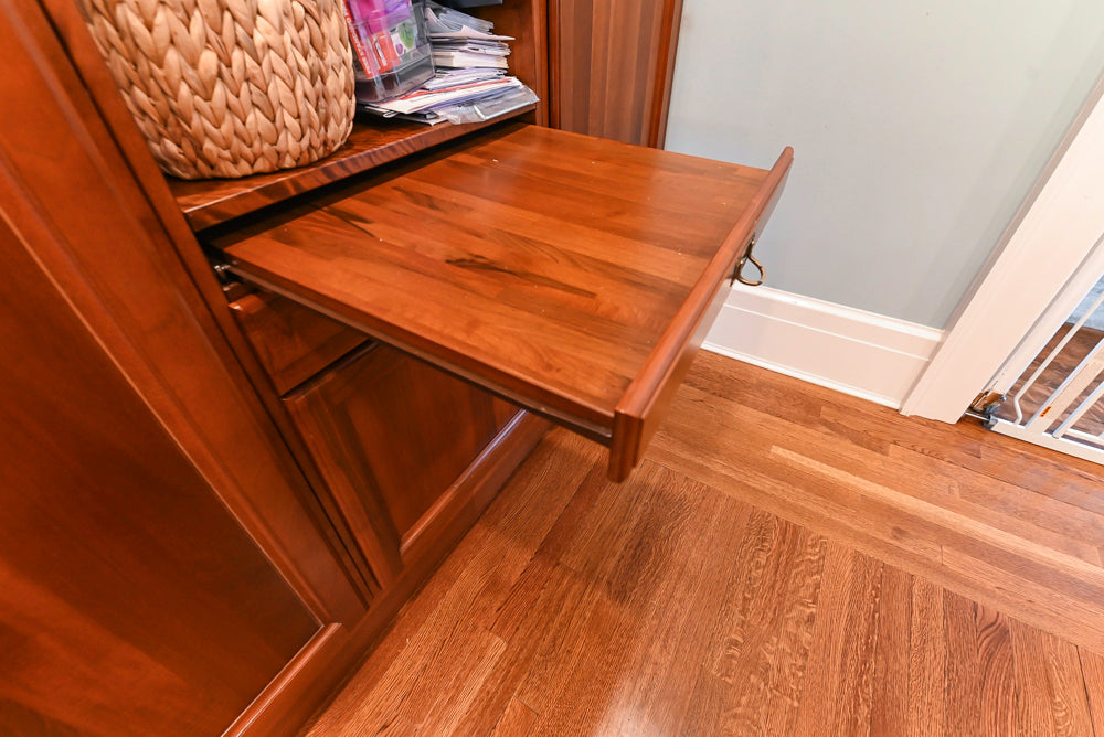 Custom Transitional Wooden Kitchen with Island, Stone Countertops and Miele Appliances