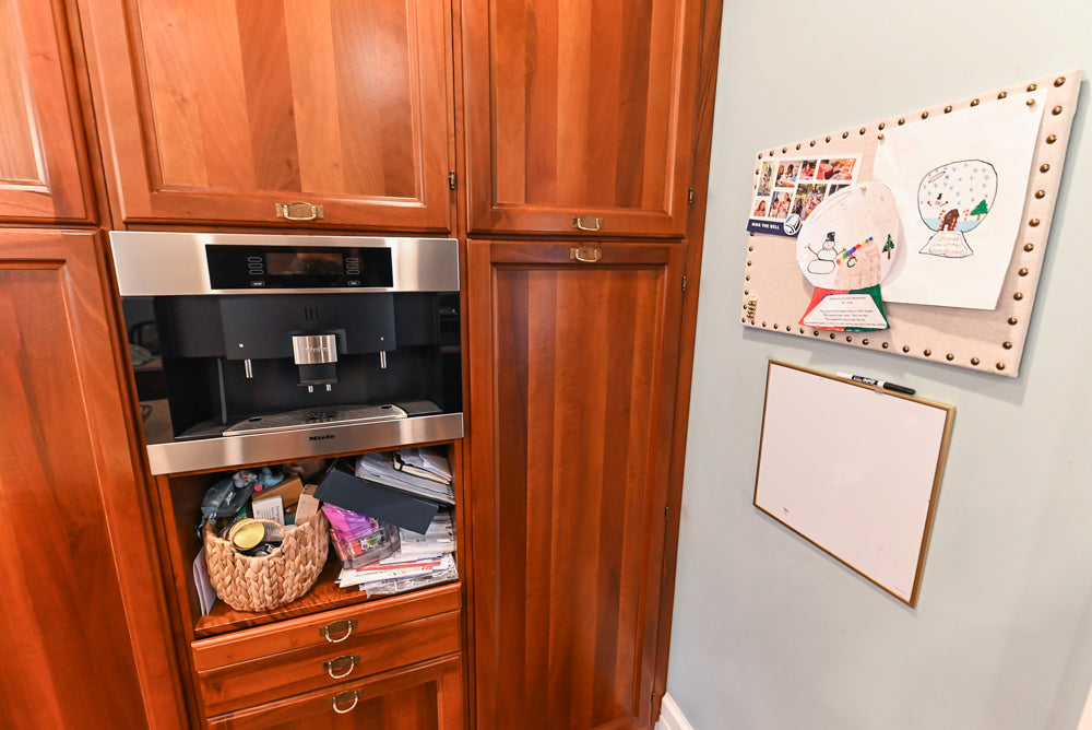 Custom Transitional Wooden Kitchen with Island, Stone Countertops and Miele Appliances