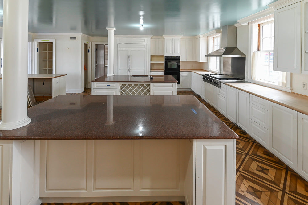 Heritage Traditional Kitchen with Double Island, Granite & Wood Countertops and Appliances