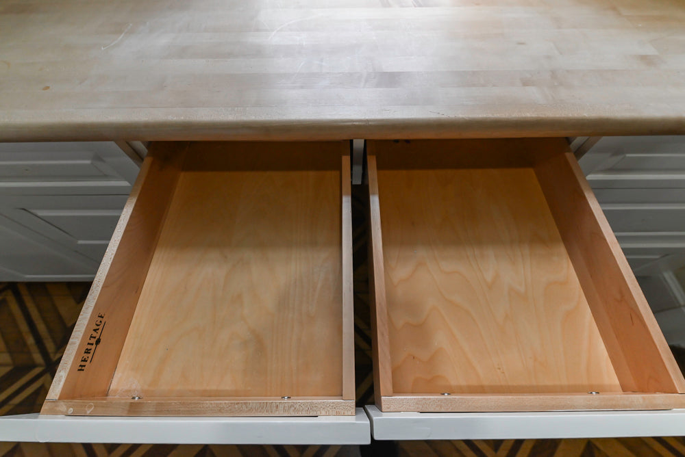 Heritage Traditional Kitchen with Double Island, Granite & Wood Countertops and Appliances