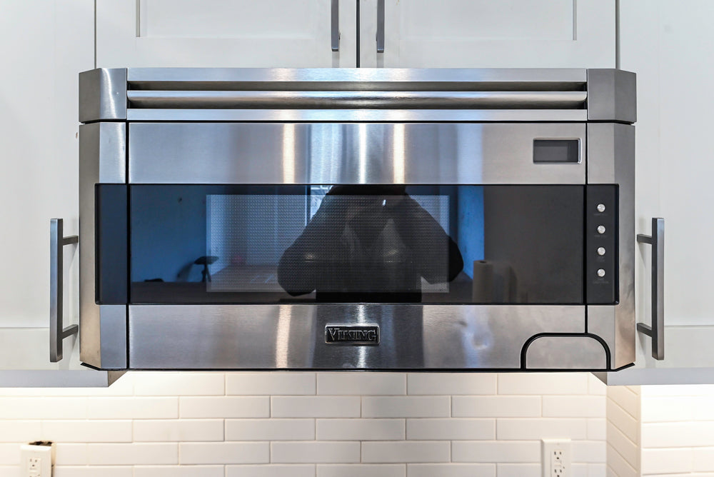 Imperia White Transitional Kitchen with Dark Grey Island, Marble & Stone Counters and Appliances