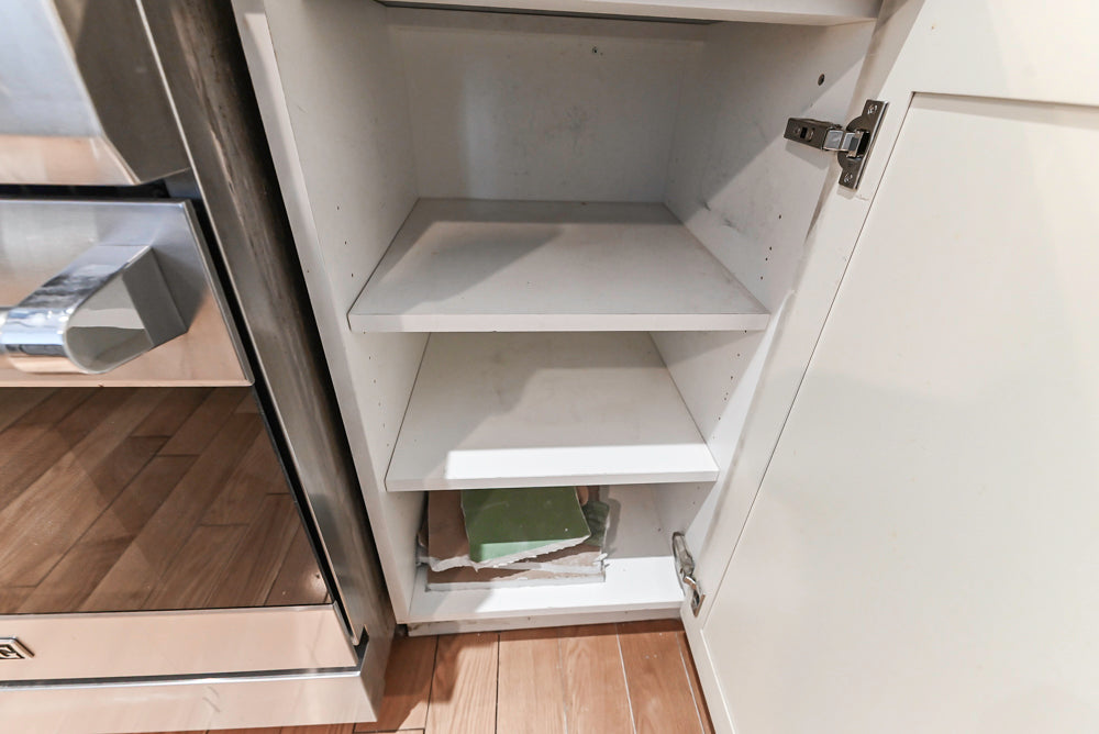 Imperia White Transitional Kitchen with Dark Grey Island, Marble & Stone Counters and Appliances