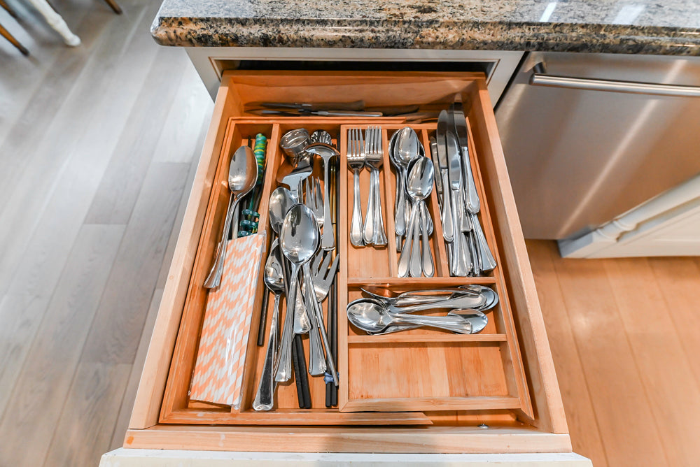 Omega Traditional Light Cream Kitchen with Island, Desk Area and Sub-Zero & Wolf Range