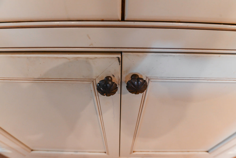 Omega Traditional Light Cream Kitchen with Island, Desk Area and Sub-Zero & Wolf Range