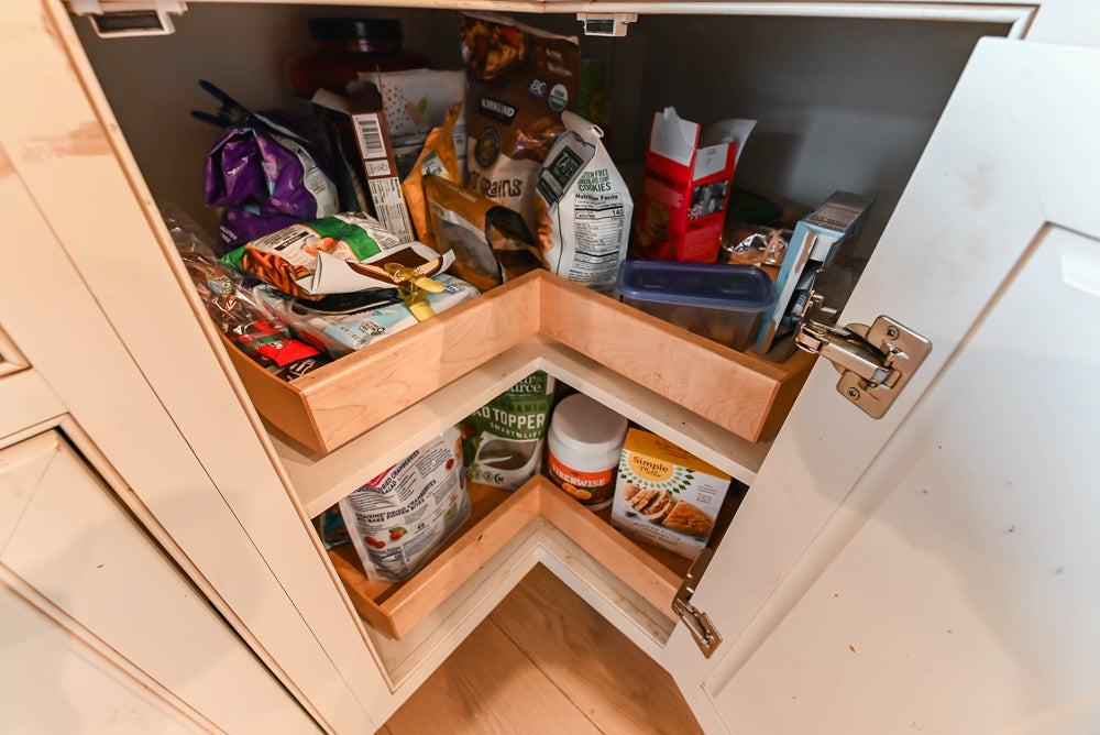 Omega Traditional Light Cream Kitchen with Island, Desk Area and Sub-Zero & Wolf Range