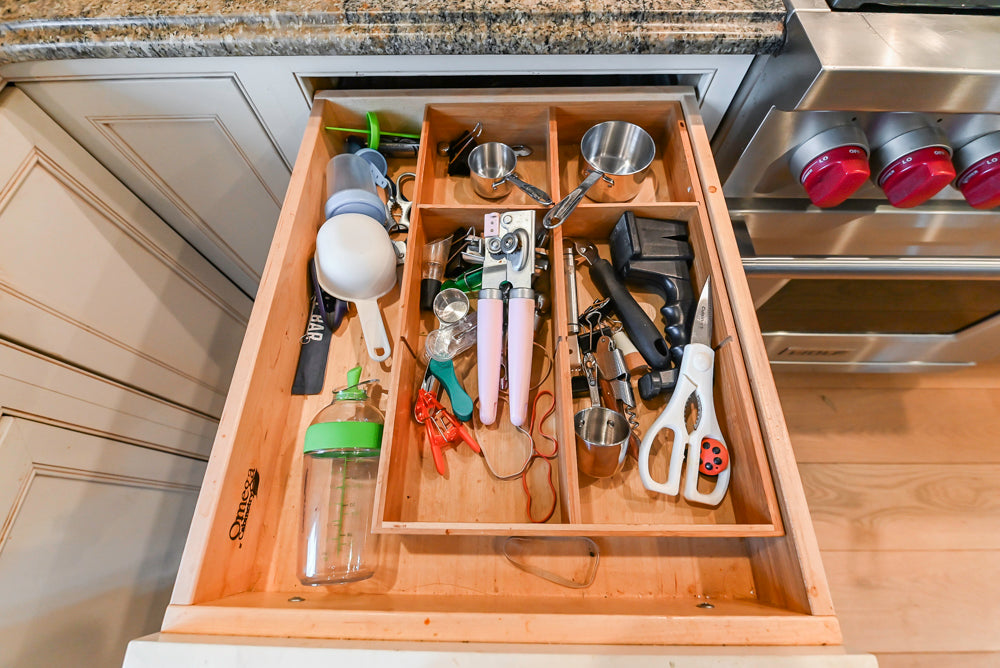 Omega Traditional Light Cream Kitchen with Island, Desk Area and Sub-Zero & Wolf Range