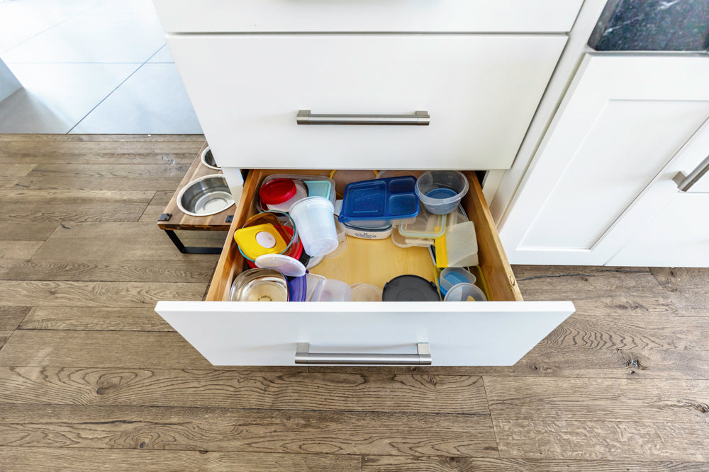 Transitional White Kitchen with Marble Waterfall Island and Thermador Appliances