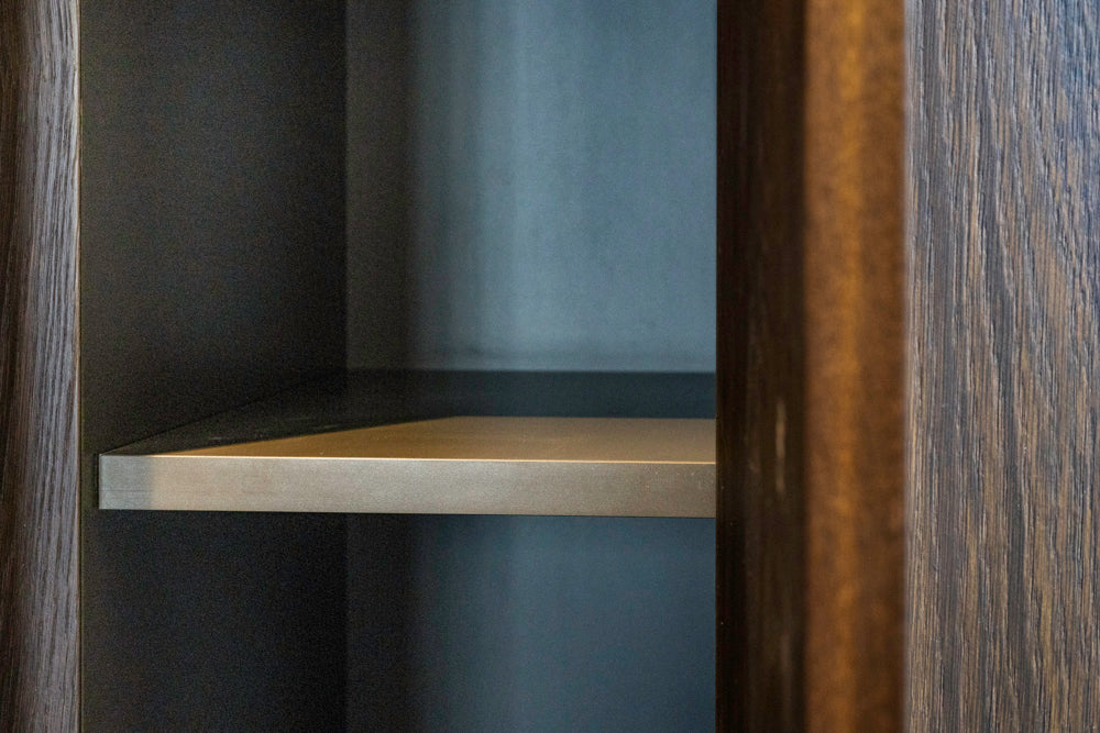 minotticucine Modern Classic Dark Brown Kitchen with Stone Countertops and Gaggenau Refrigerators