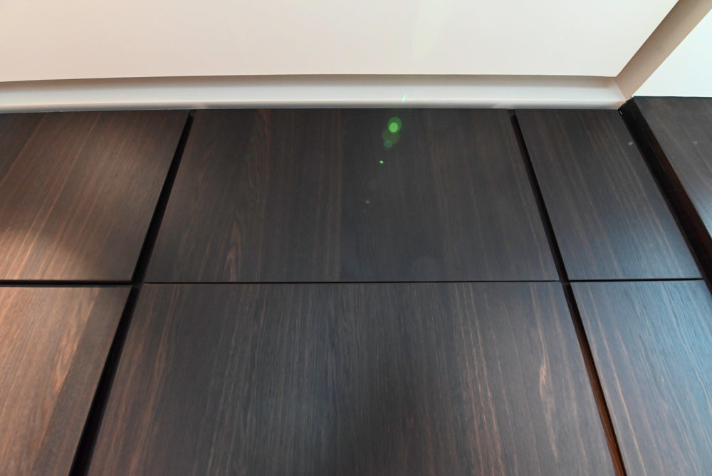 minotticucine Modern Classic Dark Brown Kitchen with Stone Countertops and Gaggenau Refrigerators