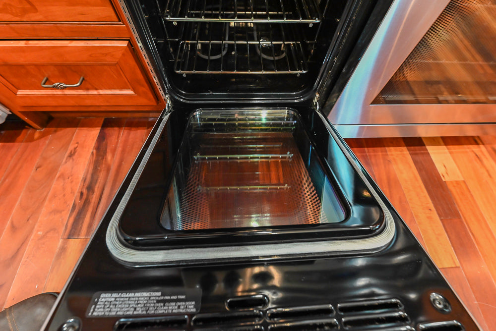 Plain & Fancy Traditional Wooden Kitchen with Island, Quartz Countertops & Appliances