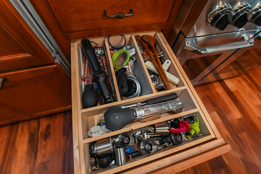 Plain & Fancy Traditional Wooden Kitchen with Island, Quartz Countertops & Appliances