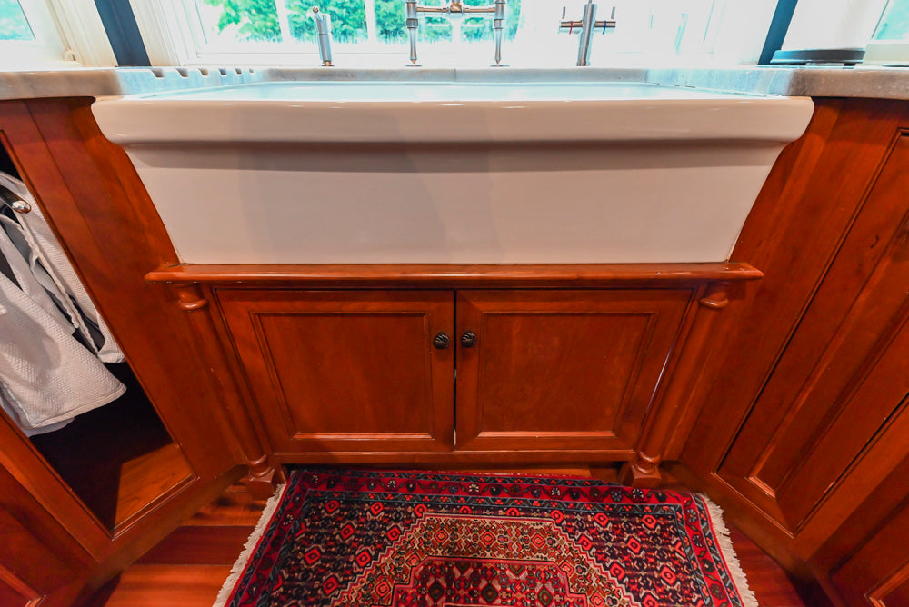 Plain & Fancy Traditional Wooden Kitchen with Island, Quartz Countertops & Appliances