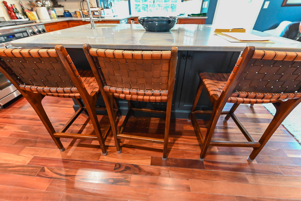 Plain & Fancy Traditional Wooden Kitchen with Island, Quartz Countertops & Appliances