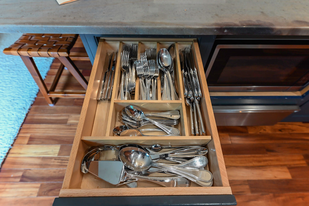 Plain & Fancy Traditional Wooden Kitchen with Island, Quartz Countertops & Appliances