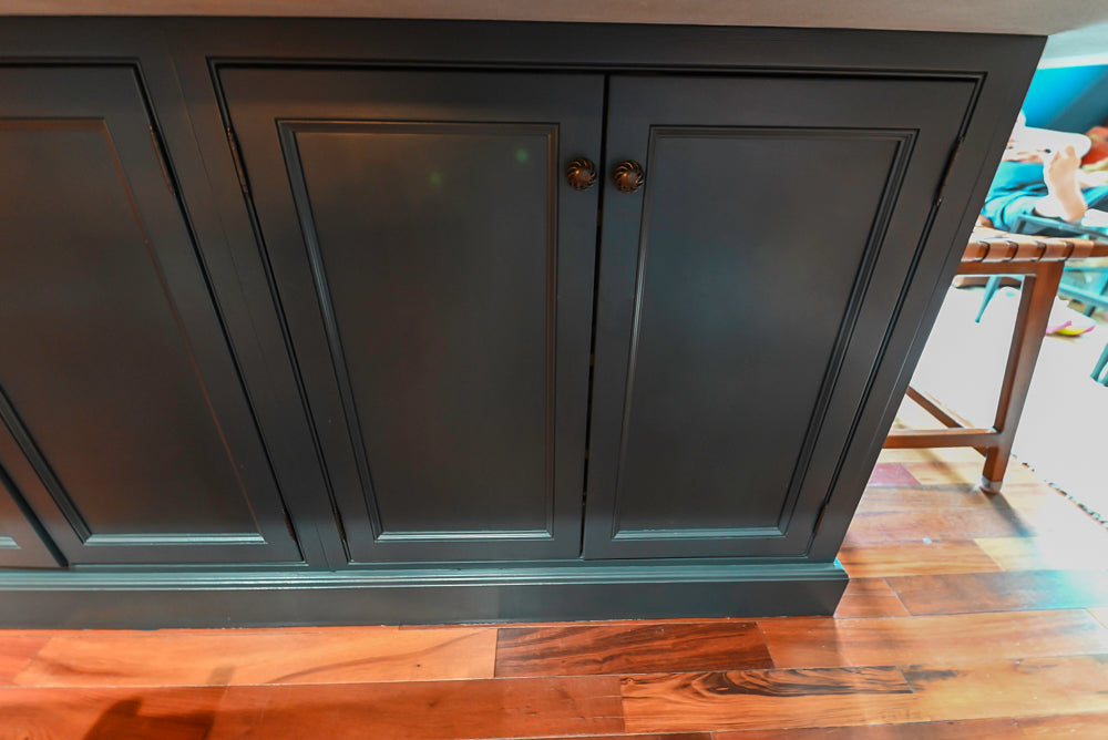 Plain & Fancy Traditional Wooden Kitchen with Island, Quartz Countertops & Appliances