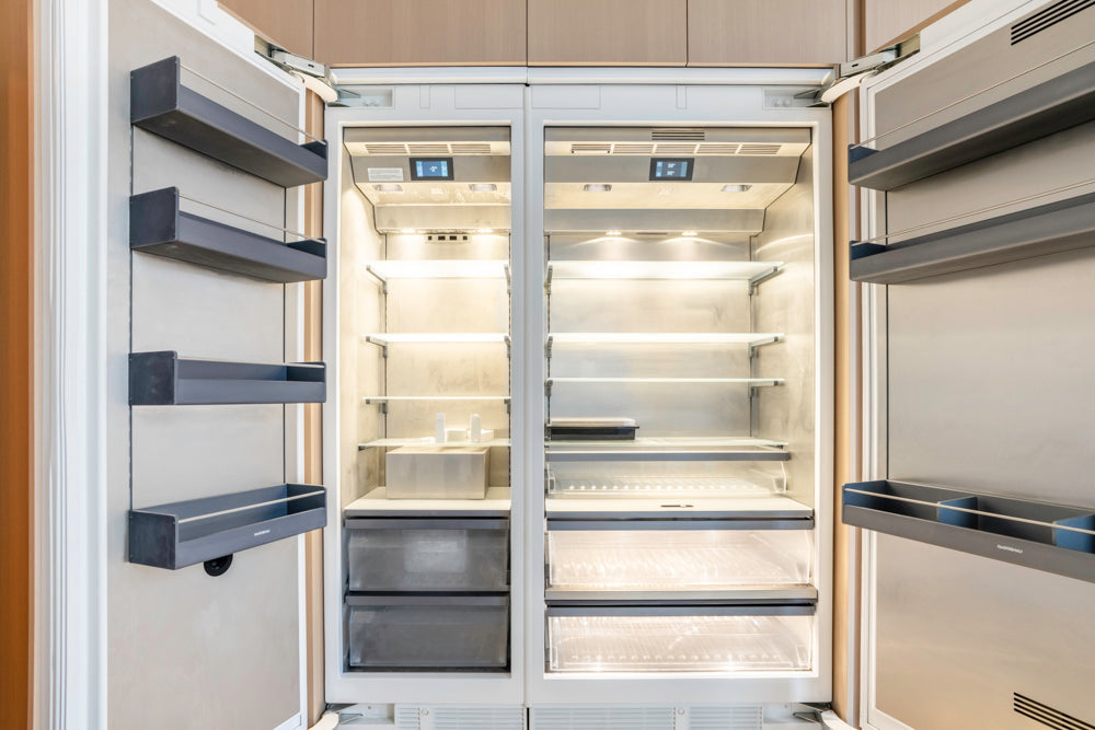 Molteni & C Dada Modern White Oak Kitchen with Marble Countertops & Gaggenau Appliances